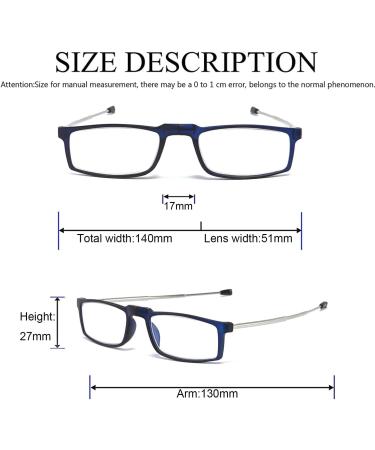 Buy Hubeye Foldable Reading Glasses for Men & Women - Blue Light Filter - Durable Hard Case - 3.5 Diopters - International Shipping - Buy Online on GoSupps.com