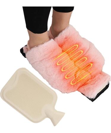 Yajimsa Electric-Free Foot Warmer | 2L Hot Water Bottle for Ultimate Comfort | Super Soft Heating Pads for Adults - Pink - Buy Online on GoSupps.com