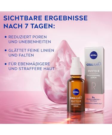Beiersdorf NIVEA Cellular Professional Serum Phyto R 30 ml plantbased alternative to retinol serum moisturizing antiwrinkle serum for a more even complexion - Buy Online on GoSupps.com