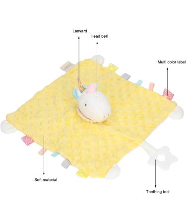 Aqur2020 Infants Security Blanket - Crinkle Rattle Tags, Teether, Bell Sound - Soothing Sleep Plush - Buy Online on GoSupps.com