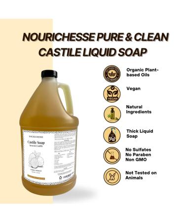 Organic Liquid Castile Soap (1 Gallon) - Citrus Medley - Vegan Body Wash Baby Soap & Hand Soap with Organic Oils - Natural & Eco-Friendly - Buy Online on GoSupps.com