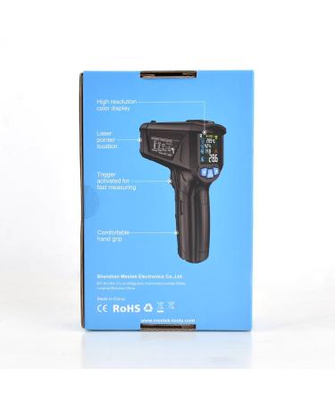 Buy Mestek Infrared Thermometer -50 C to 800 C | Laser IR Pyrometer with K-Probe & LCD Alarm for Kitchen Use - Buy Online on GoSupps.com