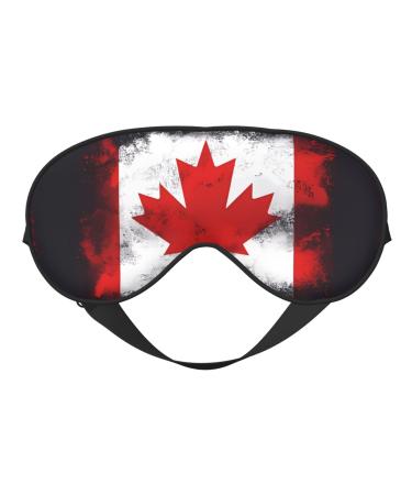 Canadian Flag Eye mask Soft Elastic and Adjustable Nighttime Comfort Sleeping mask Suitable for Both Men and Women