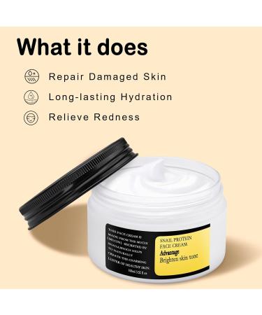 Snail Face Cream Snail Collagen Lifting & Firming Cream All in One Cream Powerful Facial Moisturize Korean Skin Care Smooth Skin & Hydrating For Dry - Buy Online on GoSupps.com