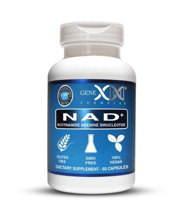 Genex NAD+ 250mg Serving 60 Capsules Nicotinamide Adenine Dinucleotide (Actual NAD+ Not a Precursor).