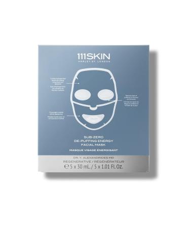 111SKIN Sub-Zero De-Puffing Energy Facial Mask - Fragrance Free Tighten & Refresh Peptides & Caffeine Set of 5 (1 oz each) - Shop Internationally - Buy Online on GoSupps.com
