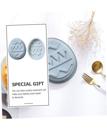 Zerodeko 2pcs Cake Silicone Mold Egg Shaped Mold Tuile Molds Silicone DIY Baking Moulds Easter Bunny Egg Silicone Easter Eggshell Semi Sphere Silicone 3D Silicone Mold Food Silica Gel Fudge 19.9x16.4cm Blue - Buy Online on GoSupps.com