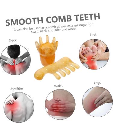 Beavorty 4-Piece Gua Sha Massage Comb Set - Chinese Scalp Acupuncture & Trigger Point Massager for Relaxation & Wellness - Buy Online on GoSupps.com