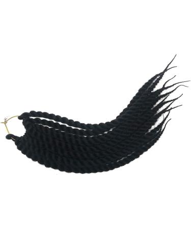 Coolbers 12 Inch Black Havana Mambo Twist Braids Crochet Hair Extensions Synthetic Crochet Braids 12 Roots Jumbo Twist Braids for Women (12 Inch 1B) 12 Inch #1B - Buy Online on GoSupps.com