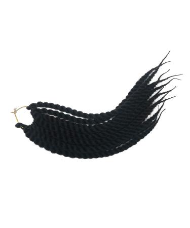 Coolbers 6 Packs Havana Mambo Twist Crochet Braids - 18 Inch Kanecalon Jumbo Twist Hair Extensions | Bulk 1B Color 6 Pieces - Buy Online on GoSupps.com