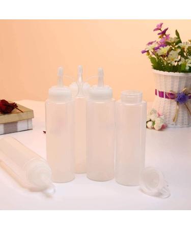 WELLXUNK 6pcs Sauce Bottle 8 oz Squeeze Condiment Bottle Plastic Sauce Bottle Used for Mustard Mayonnaise Olive Oil Barbecue Sauce BPA Free - Buy Online on GoSupps.com