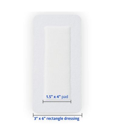 Medline Sterile Bordered Gauze 3x6 w/ 1.5x4 Pad (Pack of 15) - Sterile Bordered Gauze for Wound Care - Buy Online on GoSupps.com