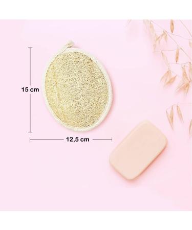 Balmy Naturel Luffa Sponge Bath Glove - Exfoliating Shower Gloves for Body Scrub & Massage - Buy Online on GoSupps.com