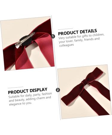 FRCOLOR bridal velvet barrette hair bowknot clip Large Bow Clip big bow hair clip snap barrettes hair bow clip metallic ribbon bowknot hairpin fabric wedding bridesmaid alligator clip - Buy Online on GoSupps.com