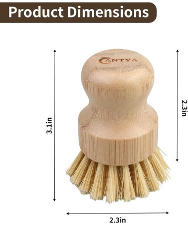 Bamboo Dish Brush - 3 Pcs Soft Natural Bamboo Wok Brush Dish Scrub Brush Pot Scrubber Dish Scrubber Brush Dishwashing Brush for Cleaning Pans Pots and Sink 3 Pcs Soft Brush - Buy Online on GoSupps.com