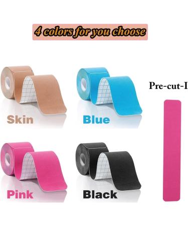 Buy 3 Rolls Kinesiology Tape Precut Athletic Sports Tape for Muscles Ankle Neck Knee & Shoulder Support 60 Precut Strips (Black) - Fast International Shipping - Buy Online on GoSupps.com