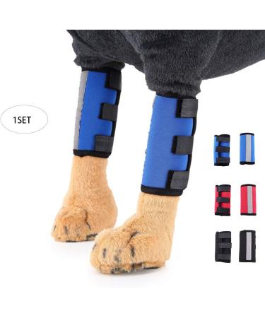 RayMinsin with Reflective Tape Elbow Support Dog Leg Cover Knee Support can Help Treat sprains and Inflammation Caused by Arthritis (1Pair) (Black L) - Buy Online on GoSupps.com