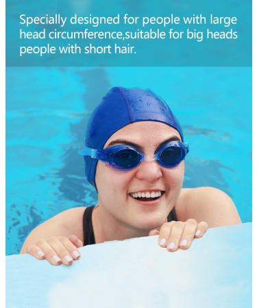 Zylioo XL/XXL Swimming Caps | Waterproof Bathing Cap for Large Heads | Oversized PU Swim Cap in Blue (XXL-3XL) - Perfect for Comfort & Performance - Buy Online on GoSupps.com