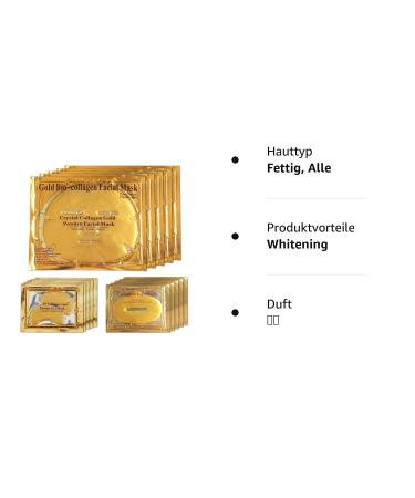 24K Gold Crystal Face Mask Set - Anti-Aging Eye & Lip Masks for Dark Circles Puffiness & Skin Moisture Treatment | International Shipping - Buy Online on GoSupps.com