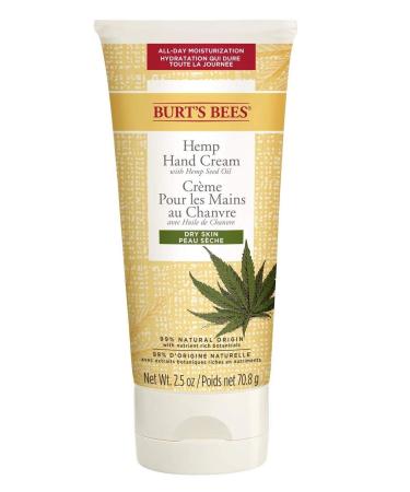 Burts Bees Hemp Seed Oil Hand Cream for Dry Skin, 2.5 Oz (Package May Vary) 2.5 Ounce (Pack of 3)
