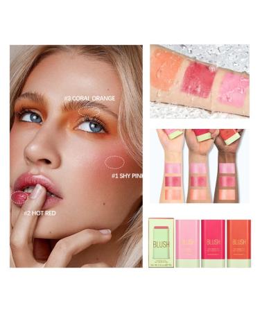 Ofanyia Cream Blush Stick - Multi-Use Lip and Cheek Tint - Velvet Matte Texture - Cruelty Free - (02# Hot Red) - Buy Online on GoSupps.com