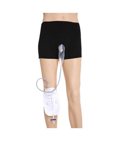 Wearable Male Urine Incontinence Reusable Portable Underpants Comfort Breathable Urinal System with Collection Urine Bag 500Ml XL