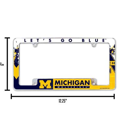Michigan Wolverines All Over Chrome License Plate Frame - NCAA Automotive Accessory - Buy Online on GoSupps.com