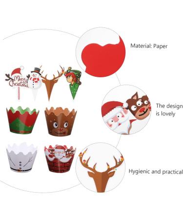 Christmas Cake Decoration Set | Cupcake Toppers Wraps & Party Supplies for Holiday Celebrations - Buy Online on GoSupps.com