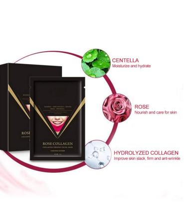 Boquite Valentine's Day Carnival V Line Face Mask - 5Pcs V-Shaped Facial Lifting for Youthful Skin - Buy Online on GoSupps.com