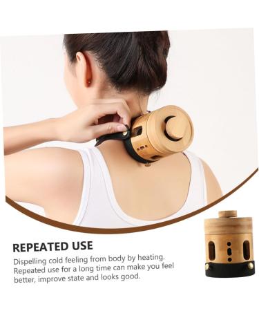 Lurrose Smoke-Free Moxibus Tube & Moxa Gel Burner Tool | Wooden Moxibustion Pot & Bamboo Pipe for Home Use - Buy Online on GoSupps.com