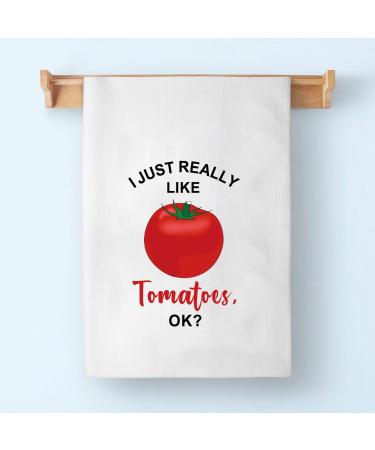 PLITI Tomato Kitchen Towel Tomato Lover Gift Funny Tomato Gardener Gift I Just Really Like Tomatoes Ok Tomato Theme Gift (Really Like Tomatoes TWU) - Buy Online on GoSupps.com