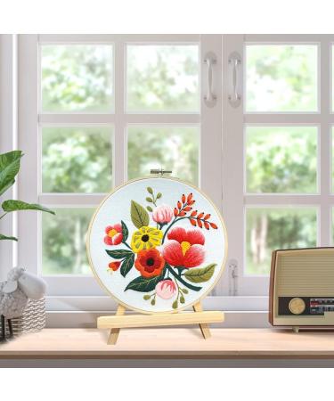 4 Sets Funny Embroidery Kit for Beginners | Art Craft Handy Sewing Set with Clothes, Hoops, Instructions, Color Threads, and Needles - Size 7.87inch - Buy Online on GoSupps.com