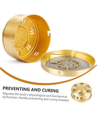 OHPHCALL Box Portable Moxibustion Moxibustion Box Copper Moxa Cup Moxa Burning Tool Moxibustion Tank Acupoint Massage Device Cone Holder Stand Taper Holder Adjustable Scroll Wheel - Buy Online on GoSupps.com