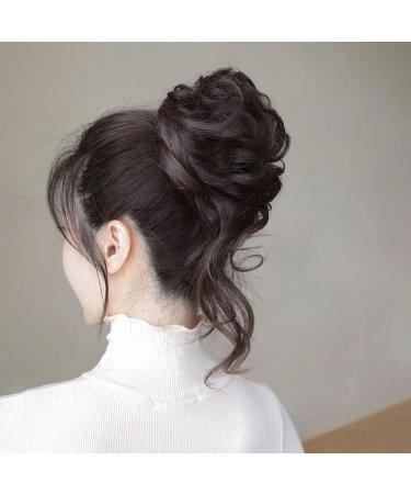TEESONG Hair Chignon Messy Bun Hair Slices Donut Extensions Ponytail Bun Curly Wavy Brazilian Hair Band Elastic Rubber Band Bun for Women Messy Bun Hair Piece (Color : Natural black) - Buy Online on GoSupps.com