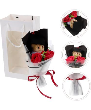 Alipis Bear Bouquet Roses Fresh Flowers Gifts Sunflowers Decor Sunflower Decorations Doll Flower Bouquet Stuffed Pig Plush Toy Doll Figurine Bouquet Animal Accessories Banquet Cloth Rose 30X15CM - Buy Online on GoSupps.com