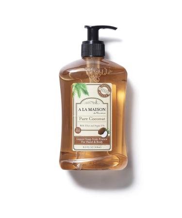 A LA MAISON Pure Coconut Liquid Hand Soap - 16.9 oz Bottle (Pack of 3) - Natural Moisturizing Triple French Milled Soap - Buy Online on GoSupps.com