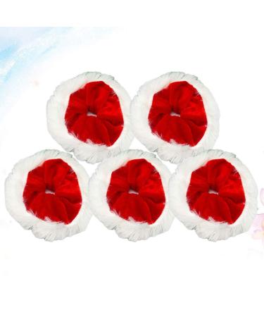 Frcolor 5pcs Christmas Hair Scrunchies - Red Elastic Ponytail Holders for Women & Girls - Buy Online on GoSupps.com