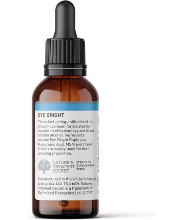 Natures Greatest Secret Colloidal Silver All Natural Eye Drops - Pack of 2 - 60ml - Buy Online on GoSupps.com