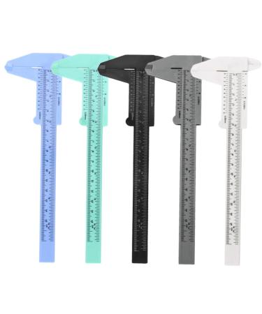 FOMIYES 5pcs Eyebrow Measuring Ruler Eyebrow Mapping Tool Tool Vernier Caliper Student Pocket Metal Rod