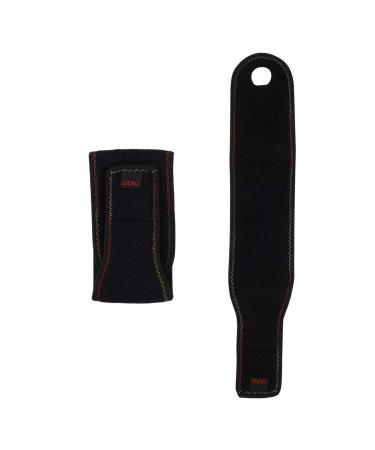 Healifty Set Sports Wristband Wicking Sweat Band Running Gloves Basketball Wrist Support Brace Carpal Tunnel Brace Adjustable Wrist Strap Wrist Brace Fishing Yoga Fitness Neoprene Black