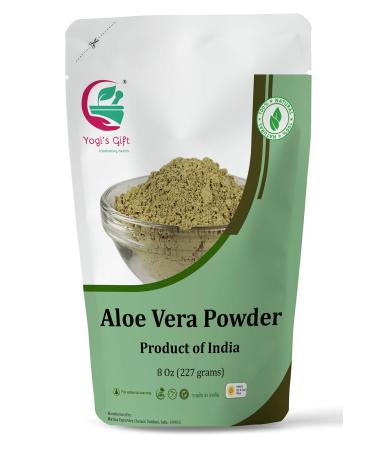 Yogi s Gift Aloe Vera Powder Organic | 8 oz | Moisturizing Face Mask Ingredient For Dry Skin | Hair Mask Ingredient for Hair Growth | Made from Pure & Organically Cultivated Aloevera