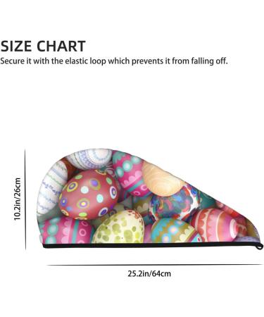 Buy Easter Eggs Microfiber Hair Towel - Soft Super Absorbent Coral Velvet Wrap for Long Curly & Thick Hair - Buy Online on GoSupps.com