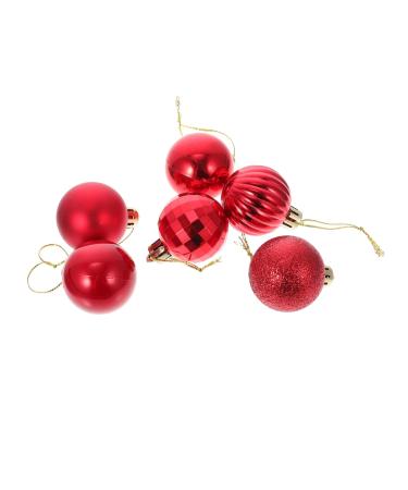 Artibetter Christmas Ball Pendant 36pcs Bright Mirror Ball Blush Decor Bling Decor Prom Decorations Christmas Tree Bauble Holiday Red 4CM
