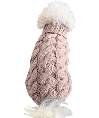 Famkit Pet Dog Turtleneck Sweater - Warm Pullover Knitwear for Small Dogs (Fit for 8.8-11lb) - Stylish Khaki Dog Clothing - Buy Online on GoSupps.com