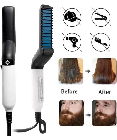 Beard Straightener for Men Fast Heated Straightening Brush Beard Straightening Comb Beard Styling Comb - Buy Online on GoSupps.com