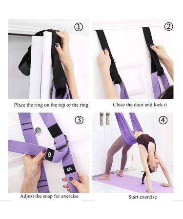 Kvittra Upgraded Yoga Strap for Stretching - Home Gym Pilates Equipment - Back Bend Assist & Leg Stretcher - Waist Flexibility Workout Bands - Ideal for Physical Therapy & Dance - Purple - Buy Online on GoSupps.com