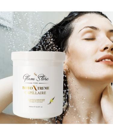 Glam Store Botoxtreme Haaraufbaumaske - Keratin & Hyaluronic Acid for Damaged Hair - 1000ml (Vanilla) - International Shipping - Buy Online on GoSupps.com