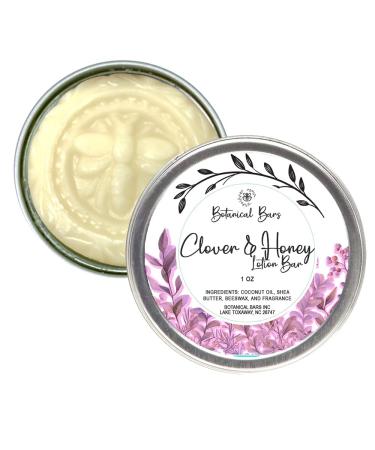 1oz Clover and Honey Lotion Bar All Natural Lotion in Tin