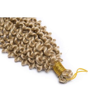 14 Inch Crochet Braids Water Wave Hairpieces Synthetic Wavy 100g Ombre Braiding Hair Weave Crochet Hair Extensions For Women - Ash Blonde - Buy Online on GoSupps.com