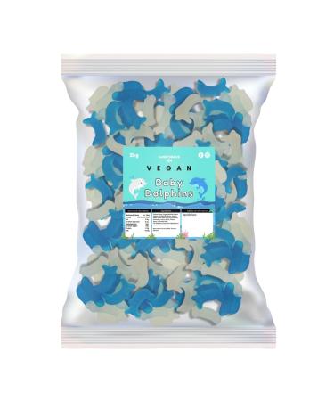 Candycrave Candycrave Vegan Baby Dolphins 2kg | Blue and White | Jelly Candy | Dolphin Shaped | Suitable for Vegans | Ideal for Parties Events and Sharing